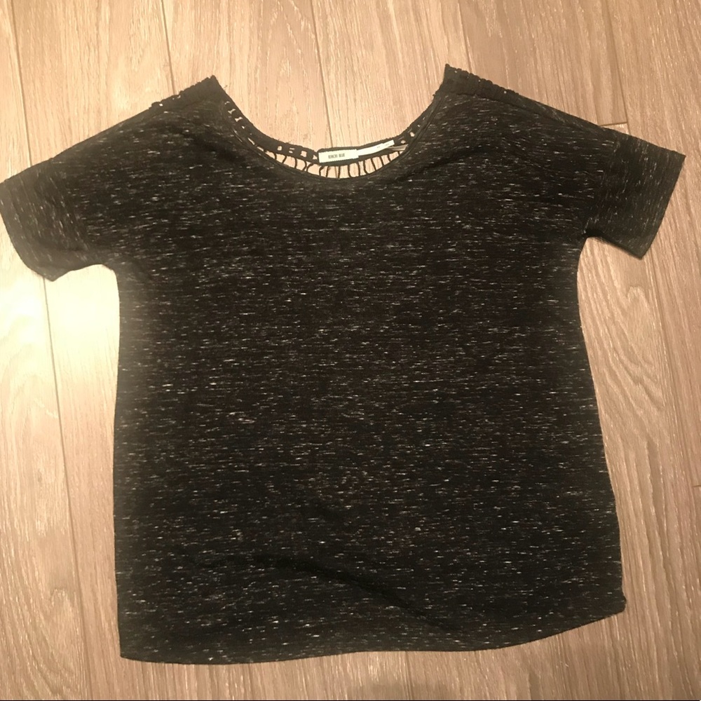 Cotton top with knit back